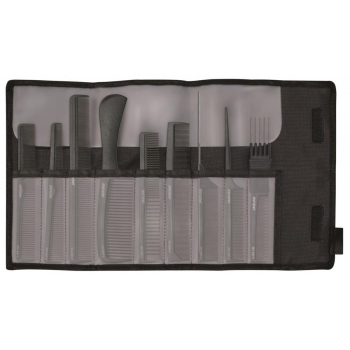 Zestaw grzebieni fryzjerskich Jaguar, 9 sztuk KARBONOWYCH